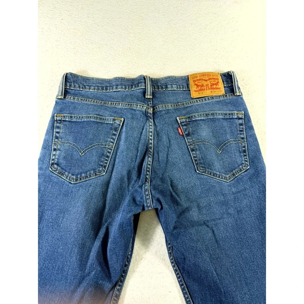 Levi's 511 Jeans Mens 34x32 Blue Denim Y2K Americana Straight Leg Regular Fit